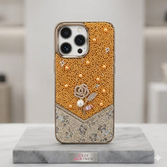 Luxury Crystal Bowknot Rhinestone Case With Pearl - Elite Phones