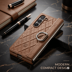 Luxury Diamond - Quilted Leather Protective Case for Samsung Galaxy Z Fold Series - Elite Phones