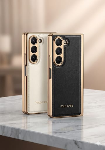 Luxury Electroplated Leather Foldable Phone Case - Elite Phones