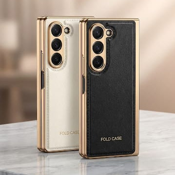 Luxury Electroplated Leather Foldable Phone Case - Elite Phones
