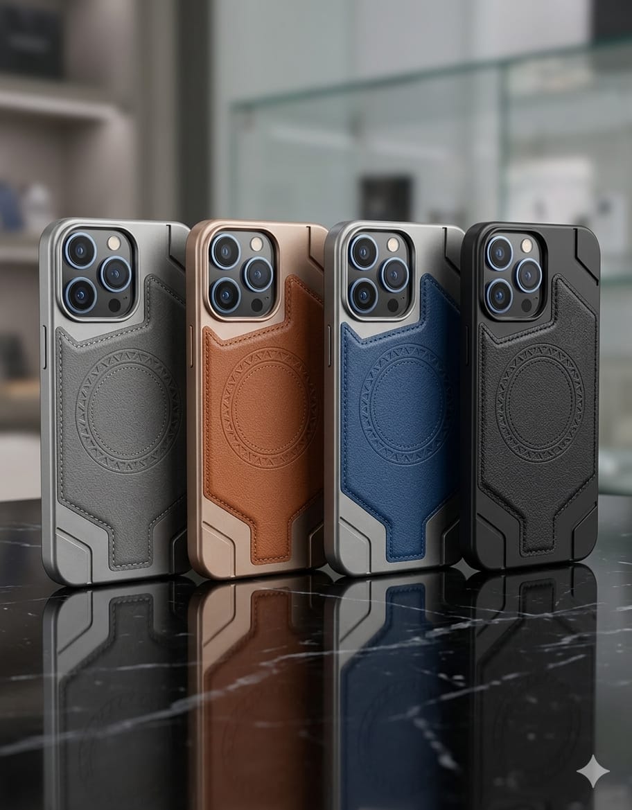 Luxury Leather Texture Magnetic Protective Case - Elite Phones