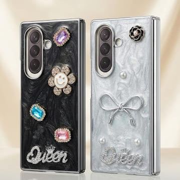 Luxury Marble Pearl Diamond Foldable Phone Case - Elite Phones