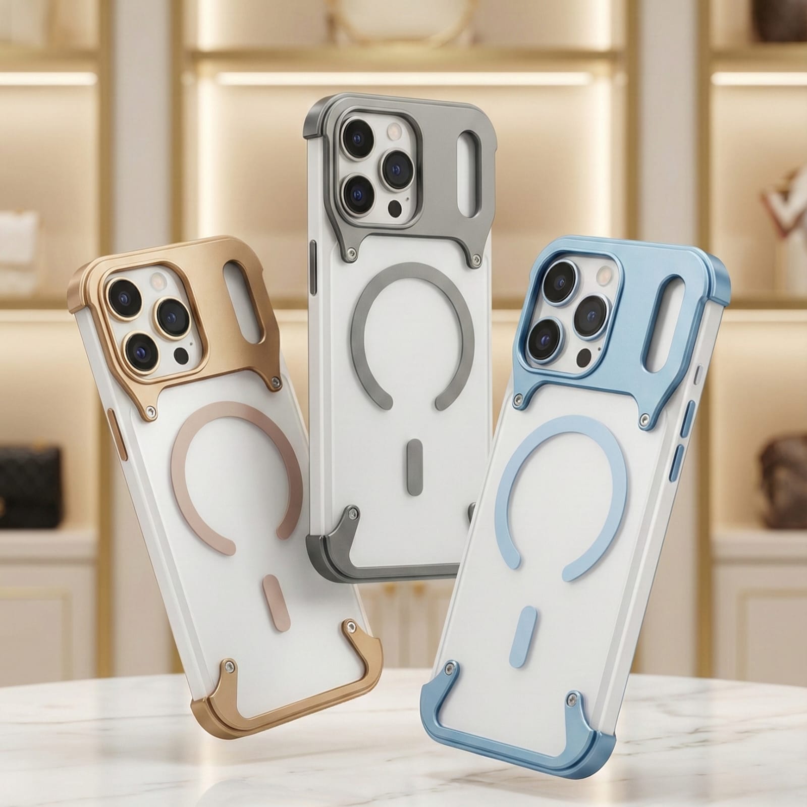 Luxury Mechanical plastic Alloy Magnetic Bumper Case - Elite Phones