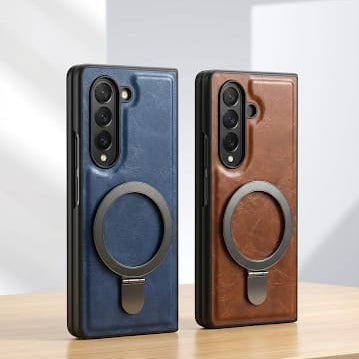 Magnetic Leather Kickstand Case for Samsung Galaxy Z Fold - Elite Phones