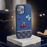 Monogram Leather Luxury Phone Case - Elite Phones