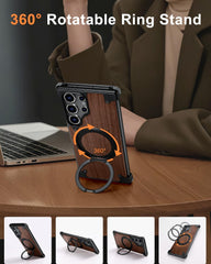 Moobifi Aluminum & Wood Case With MagSafe For Samsung - Elite Phones