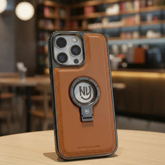 Nioyny Classic Leather Magnetic Case with Integrated Stand - Elite Phones