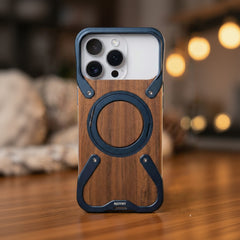 NJOYNY Magnetic Wood Series Bumper Case - Elite Phones