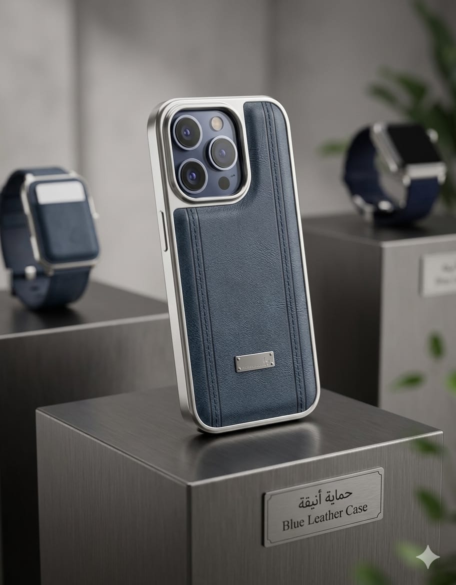 Premium Blue Leather Texture Case - Elite Phones
