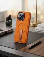 Premium Leatherette Series Magnetic Kickstand Case - Elite Phones