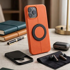 Premium Magnetic Leather Case with MagSafe Compatibility - Elite Phones