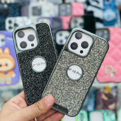 RimbMax Glitter Fashion Case With Apple Logo Hole - Elite Phones