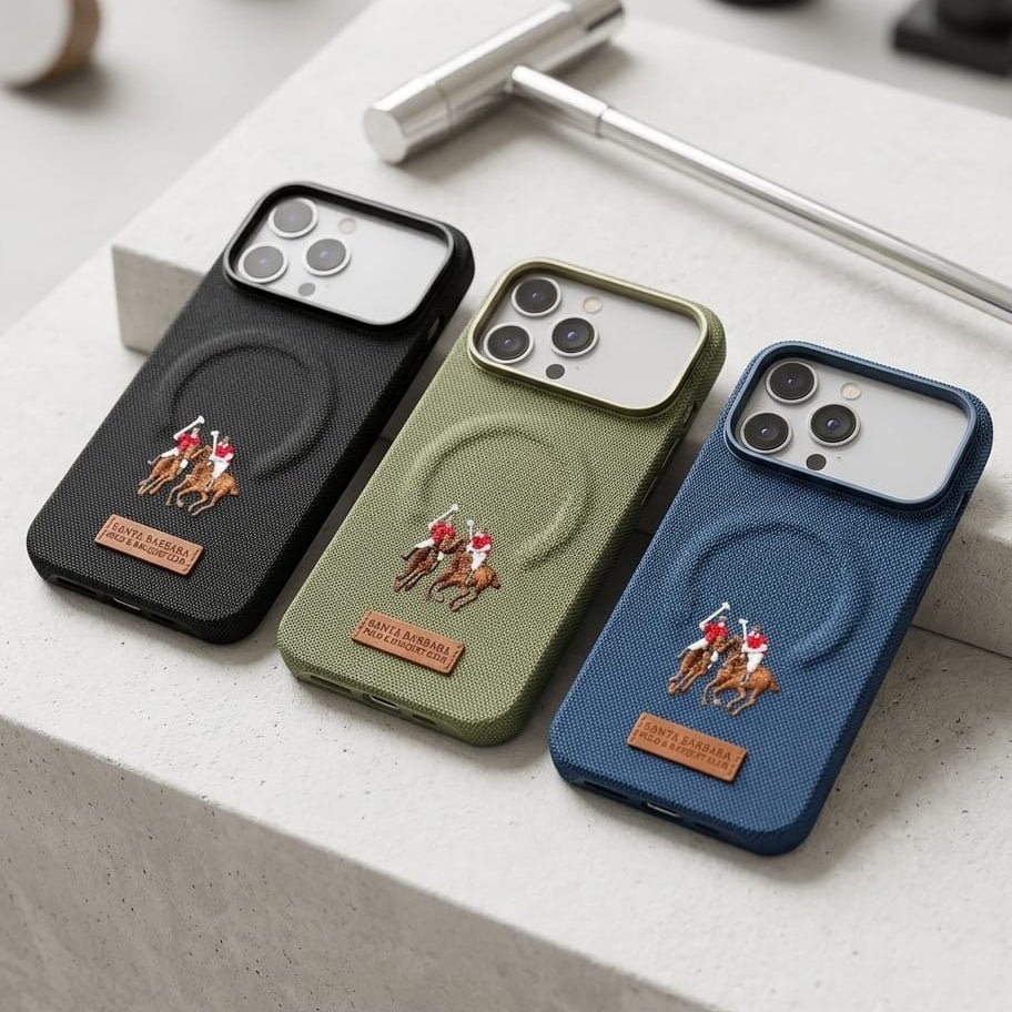 Santa Barbara Polo & Racquet Club Embroidered Canvas/Fabric Series Case with MagSafe - Elite Phones