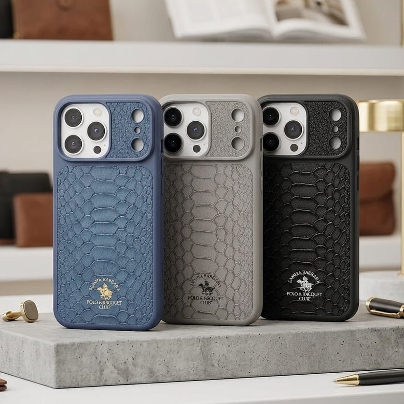 Santa Barbara Polo & Racquet Club Python Skin Texture Leather Case - Elite Phones