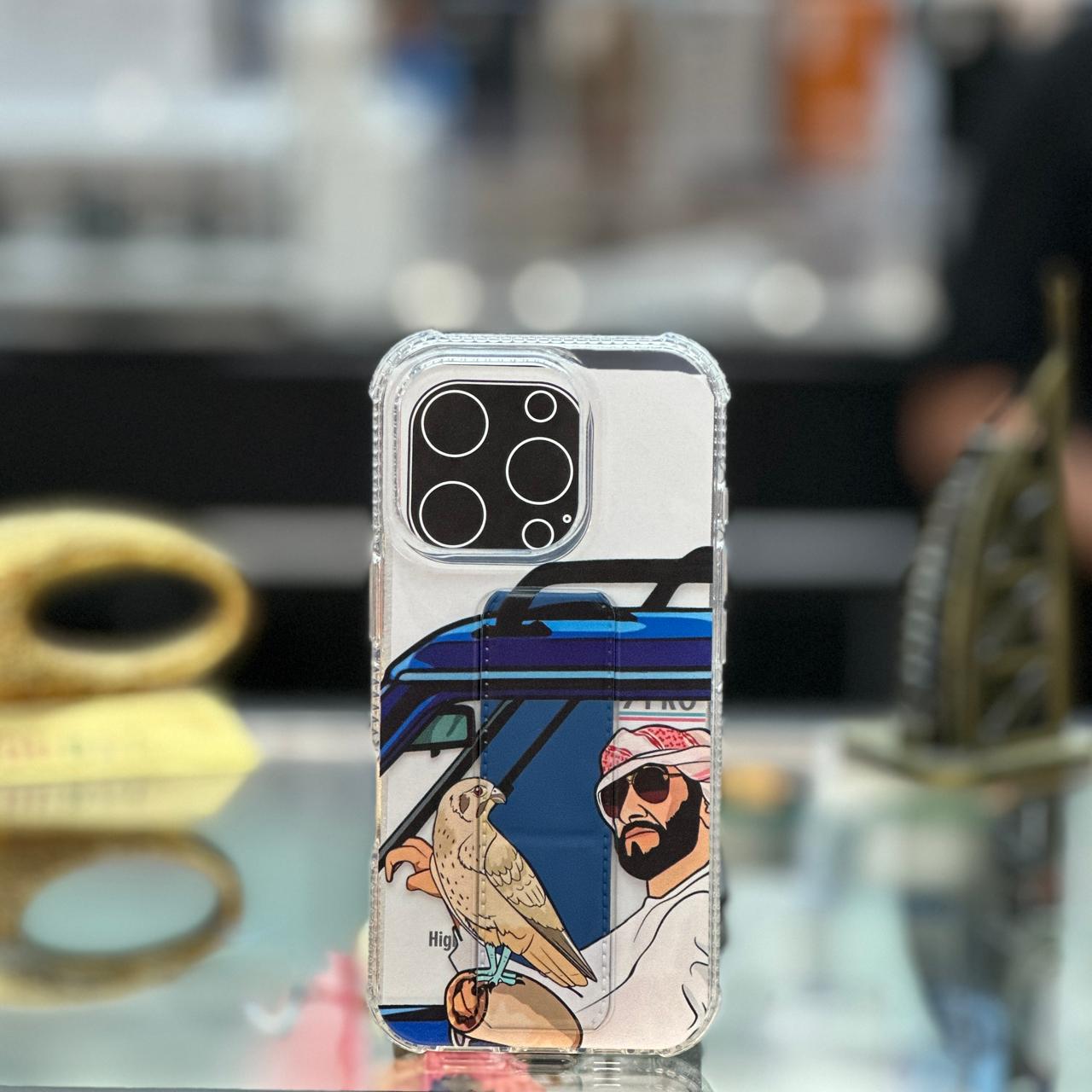 Uae Mark Transparent With hand Strap Sheihk Zayied in Car With Eagle - Elite Phones