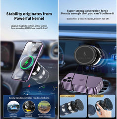 Vacuim Car Holder 360 Wireless Charger - Elite Phones