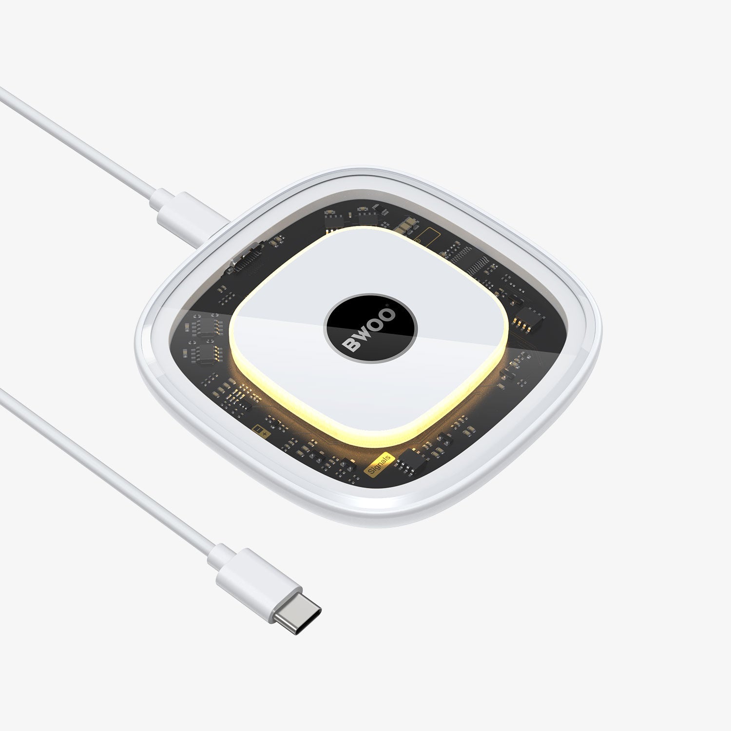 15W QI Transparent Phone Wireless Phone Charger - Elite Phones