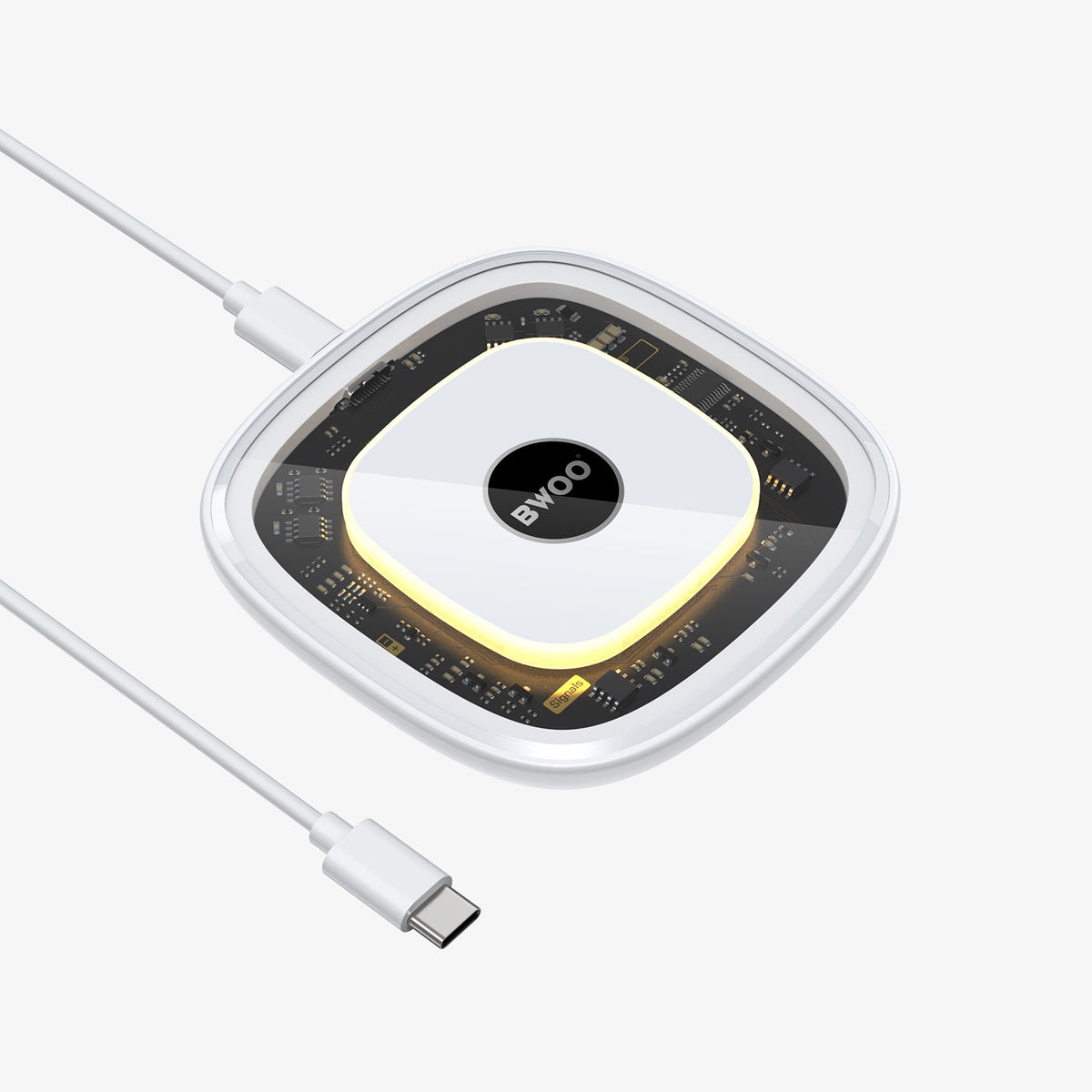 15W QI Transparent Phone Wireless Phone Charger