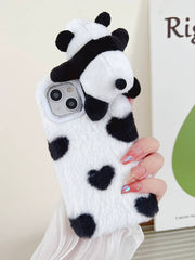 Panda Fur Case With Panda Doll