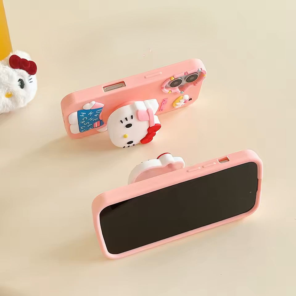 Hello Kitty Silicon Case With Stand