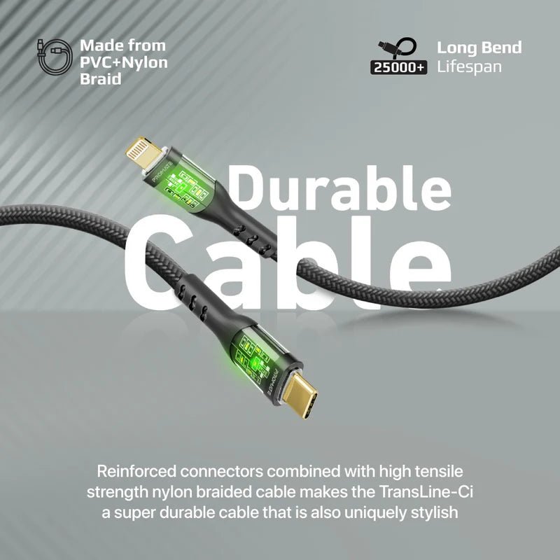 27W Power Delivery USB - C to Lightning Cable with Transparent Shells - Elite Phones