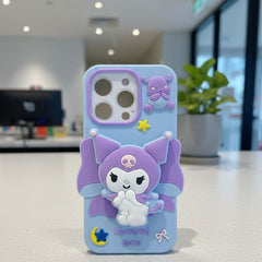 3D Cartoon Bear "Happy Day" Silicone Case - Elite Phones