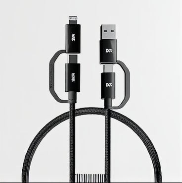 4-in-1 Multi-Functional Braided Fast Charging Cable (Up to 100W Power Delivery) - Elite Phones