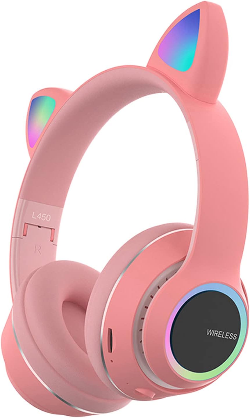 Headphone Cat Ear RGB Light L550 - Pink