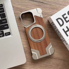 Moobifi Aluminum & Wood Case With MagSafe Armor Design