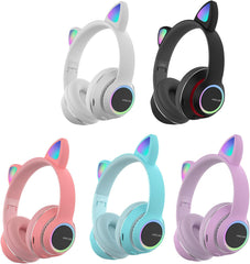 Headphone Cat Ear RGB Light L550 - Pink