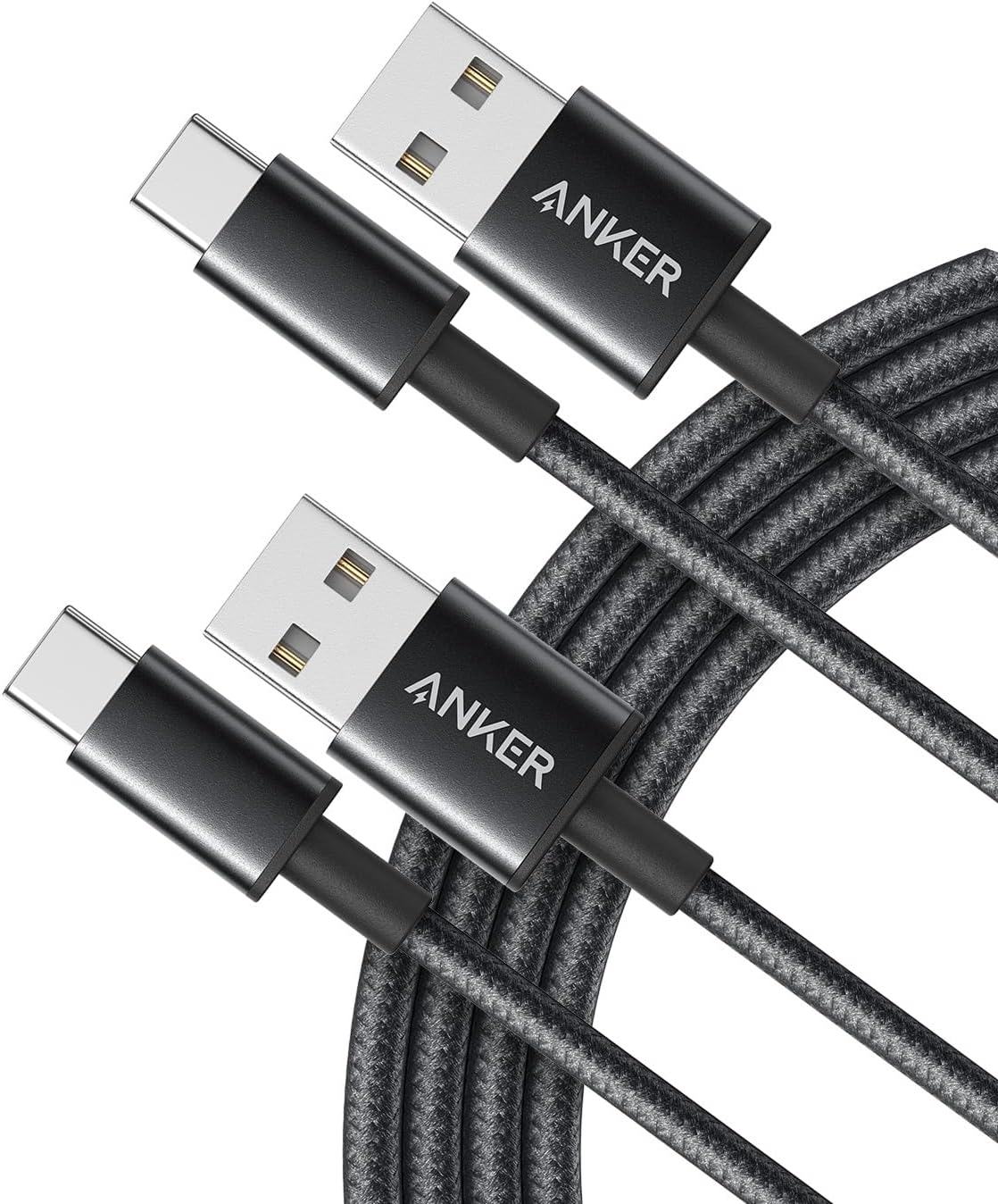 Anker Usb To Type-C Cable (6ft, 60W, Braided) - Black