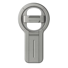 A sleek, metallic gray keychain lock pick tool with a circular ring and a straight handle, shown on a solid white background.