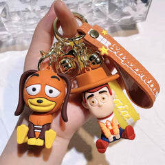 Rubber Keychain Toy Story - Woody Set - Brown