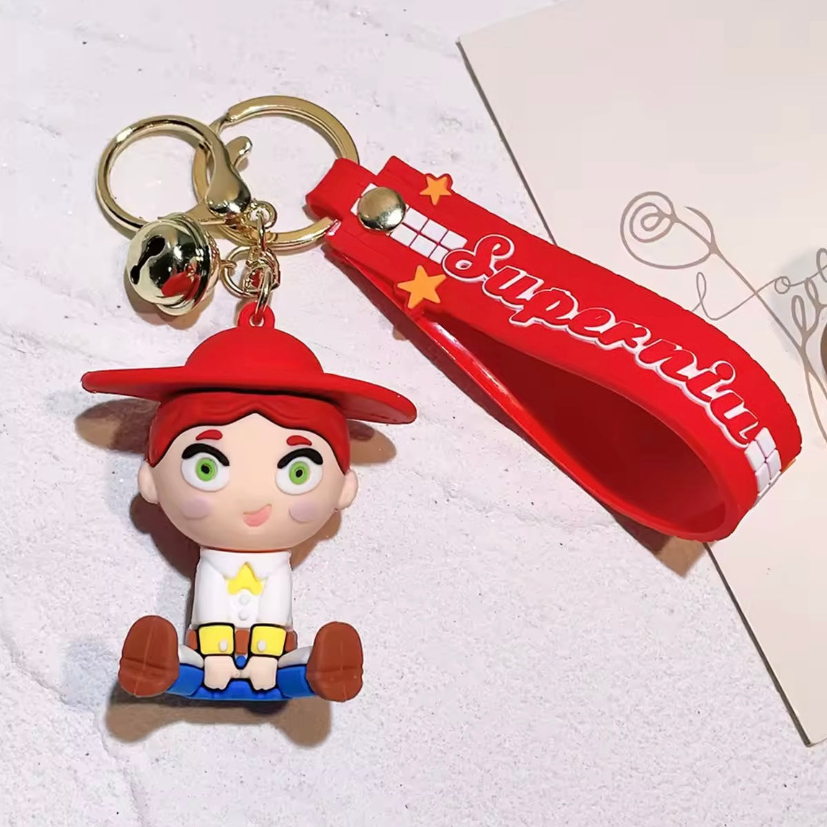 Rubber Keychain Toy Story - Jessie Set - Red