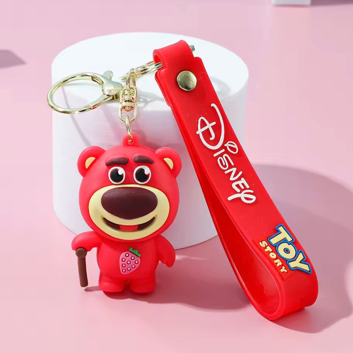 Rubber Keychain Toy Story - Bear - Red