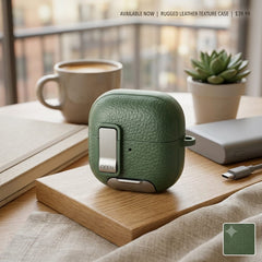 Strong Leather Earbuds Case With Lock