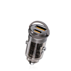 Promate 65W Rapidcharge Transparent Mini Car Charger
