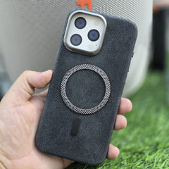 Slim Fit Rubber Metal Magsafe Case With Camera Shield