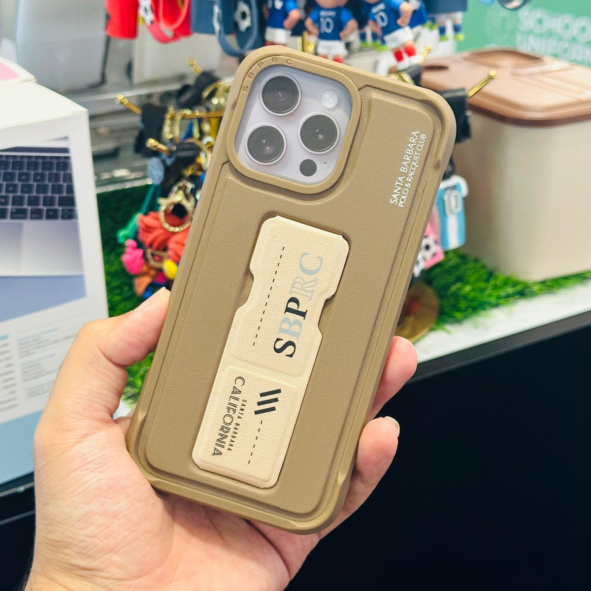 Polo With Hand Strap - Brown