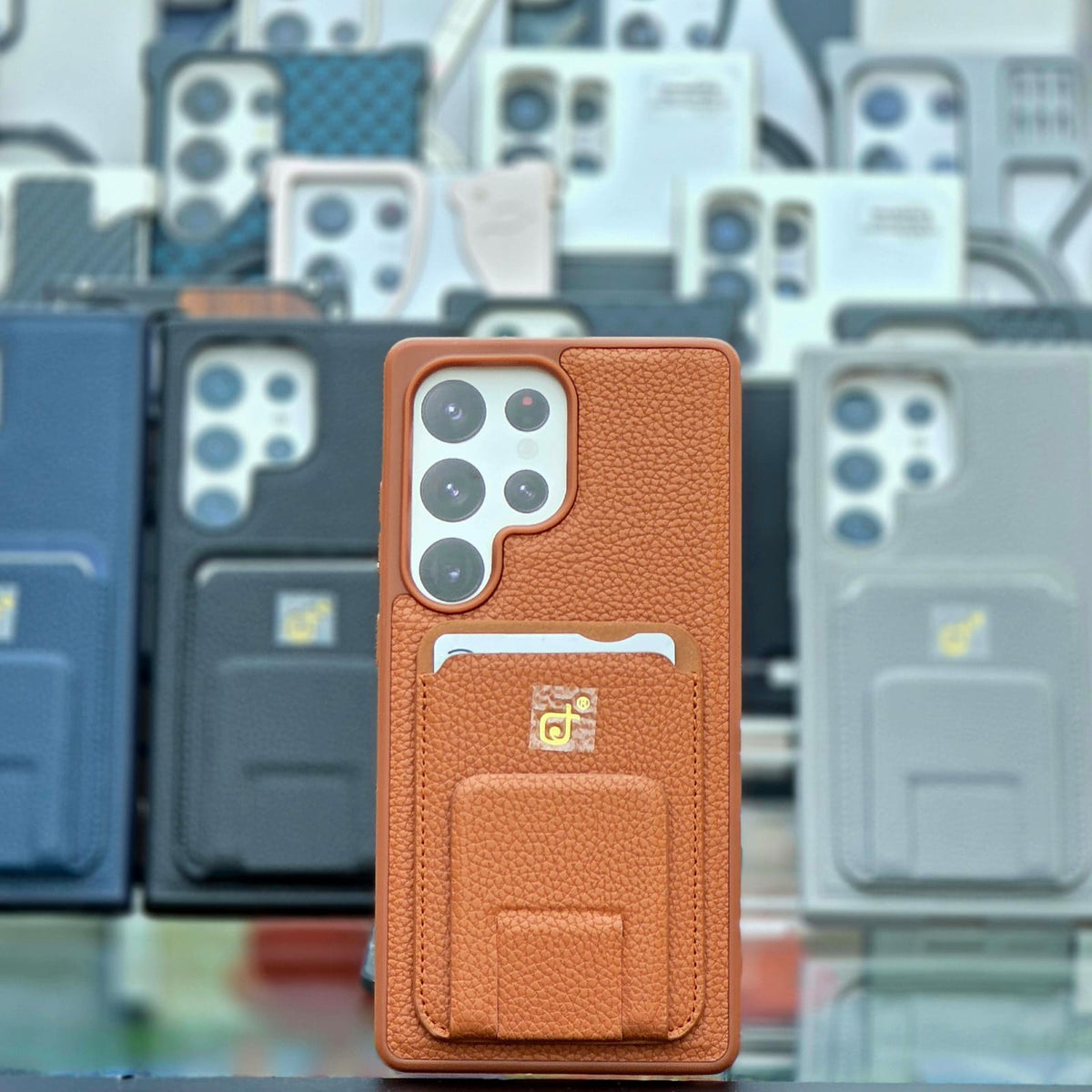 Rimbmix Leather Case With Wallet And Stand