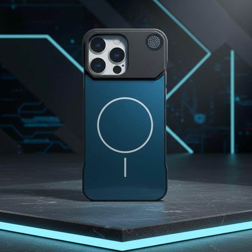 Magnetic Armor Aluminum Metal Case with Breathable Mesh