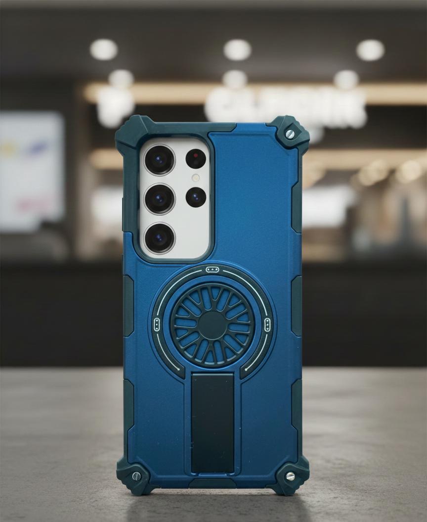 Heavy Duty Mecha Magnetic Armor Case With Stand