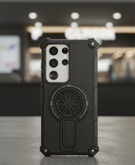 Heavy Duty Mecha Magnetic Armor Case With Stand