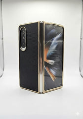 Luxury Carbon Fiber Plating Magnetic Hinge Case