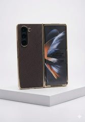 Luxury Carbon Fiber Plating Magnetic Hinge Case
