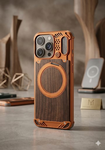 Urban Industrial Wood & Metal Hybrid Case