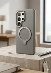 J-CASE Premium Leather Magnetic Ring Stand Case