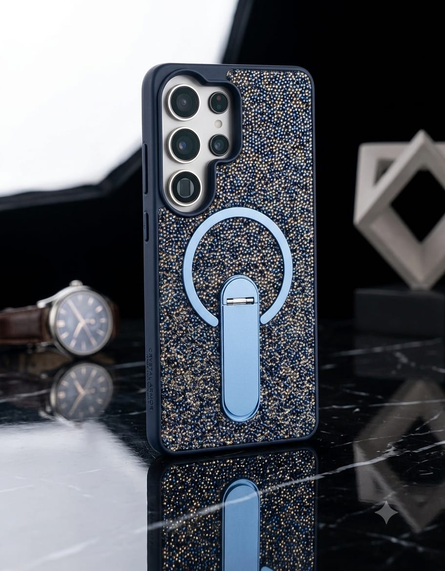 Luxury Diamond Glitter Case with Magnetic Ring Kickstand For Samsung