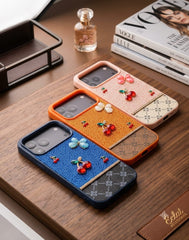 Monogram Leather Luxury Phone Case