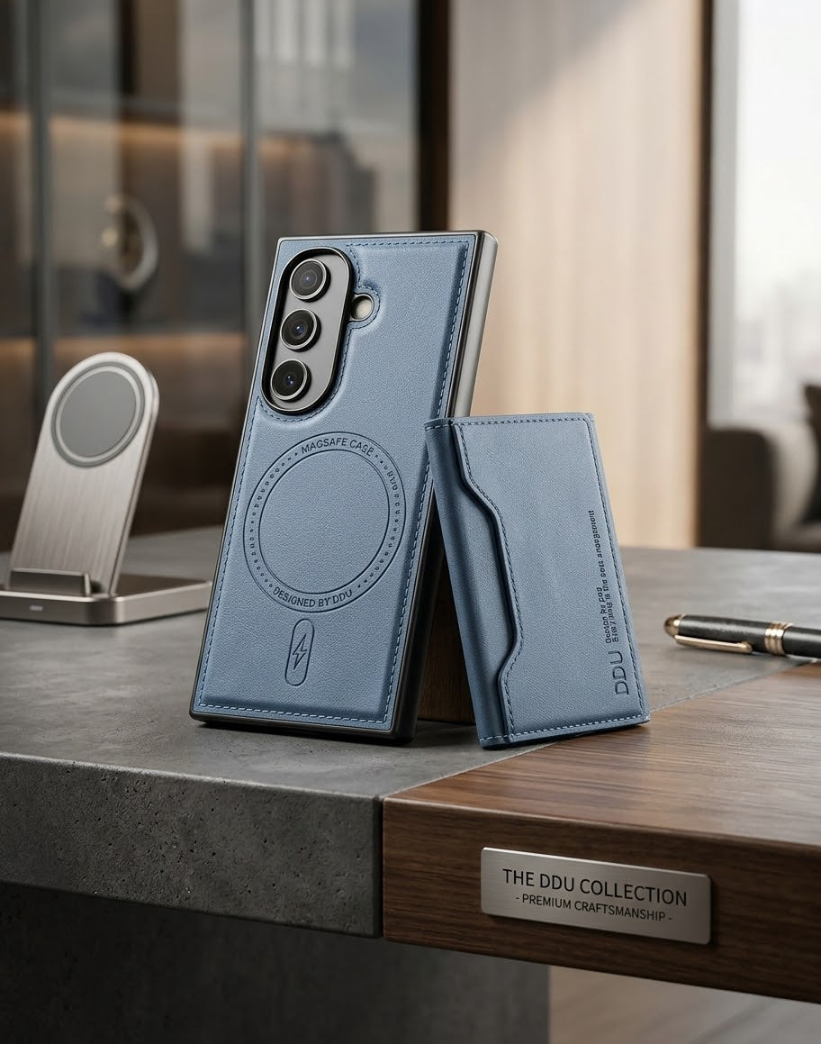 The DDU Collection – Premium Leather MagSafe Case with Magnetic Wallet Card Holder for Samsung Galaxy Z Fold